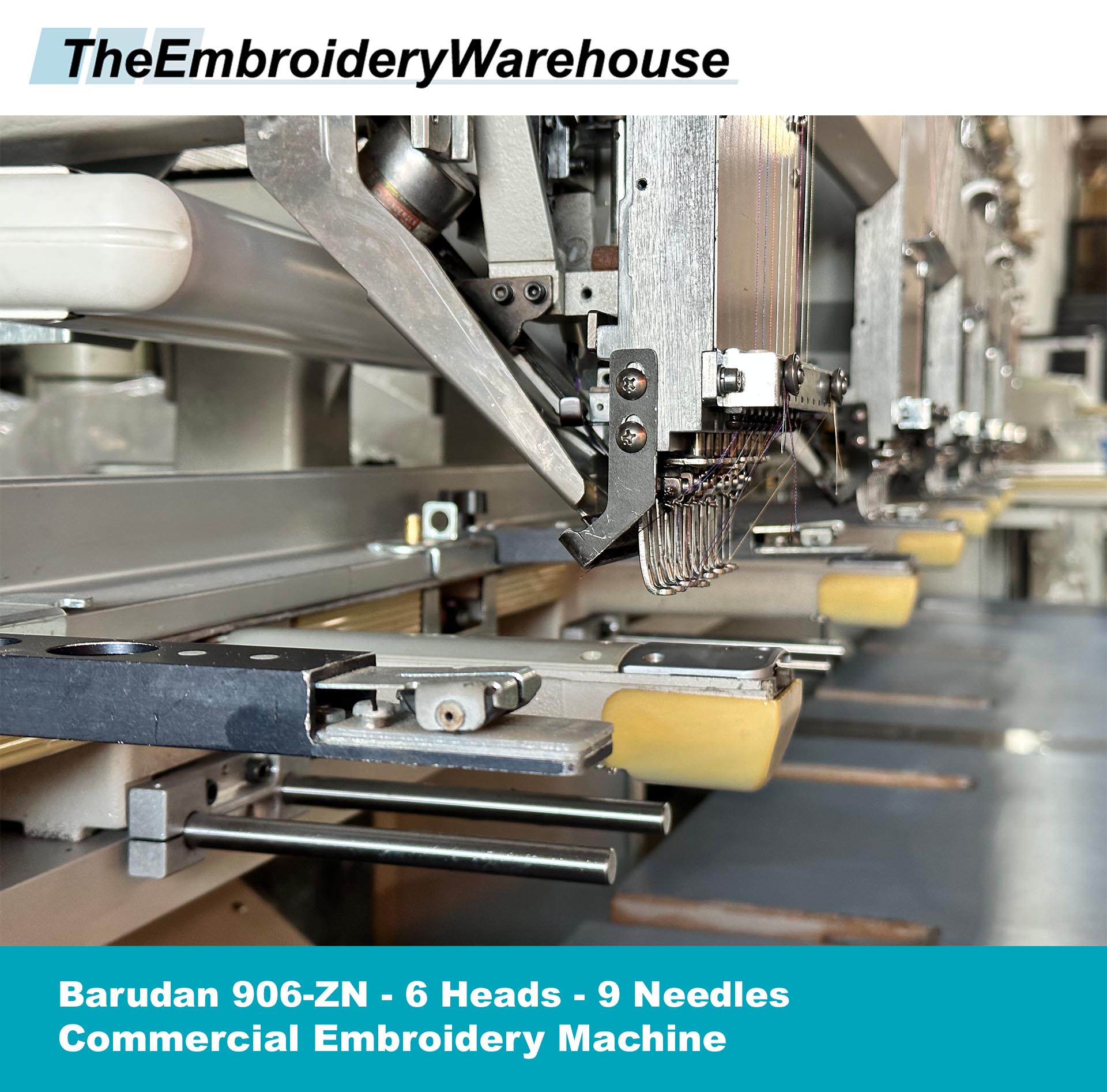 Barudan 906ZN 6 Heads 9 Needles Commercial Embroidery Machine